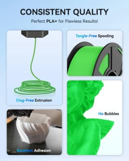 JAYO 3*1.1KG PLA + Filament 1.75MM PLA Plus 3D Printer Filament 1.1KG/roll For FDM Neatly Wound Coloful 3D Printing Material for 3D Printer & Pen