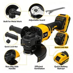 DW-Angle Grinder DCG409, 20V Brushless Wireless Power Tool, Cutting Machine, 125mm Rechargeable Portable Polisher