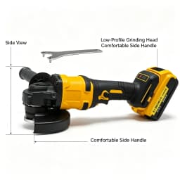 DW-Angle Grinder DCG409, 20V Brushless Wireless Power Tool, Cutting Machine, 125mm Rechargeable Portable Polisher