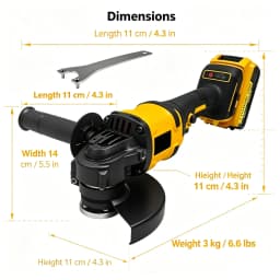DW-Angle Grinder DCG409, 20V Brushless Wireless Power Tool, Cutting Machine, 125mm Rechargeable Portable Polisher