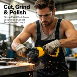 DW-Angle Grinder DCG409, 20V Brushless Wireless Power Tool, Cutting Machine, 125mm Rechargeable Portable Polisher