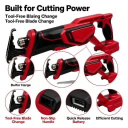 Brushless Reciprocating Saw 3000RPM High-Power Cutting Saw Electric Saber Saw Cutting Machine Power Tools For MWQ Battery