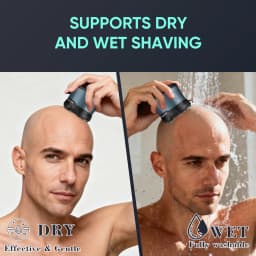 Solimpia Men's Bald Head Hair Trimmer Electric Shaver with Magnetic Six Blade Heads Home Use Beard Razor
