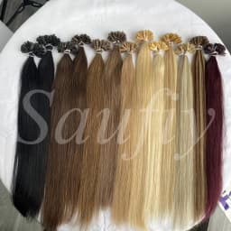 30g/pack Straight Nail U Tip Hair Extensions Real Human Hair Straight Capsules Keratin Tip Human Hair Extensions Natural Black Balayge Natural Black Brown Blonde Hot Fusion Human Hair Extensions 50Strands