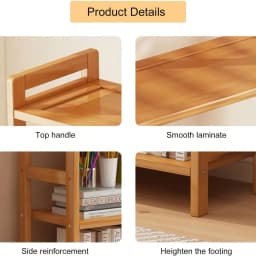 Bamboo Storage Shelf 4 Tier Organizer Rack for Kitchen Bathroom Living Room Space Saving Multifunctional