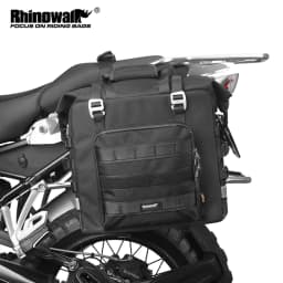 Rhinowalk Motorcycle Side Saddle Bag Waterproof Expandable Quick Release 25L-32L Pannier Bag 3D Shape Motorbike Storage Bag 1PC