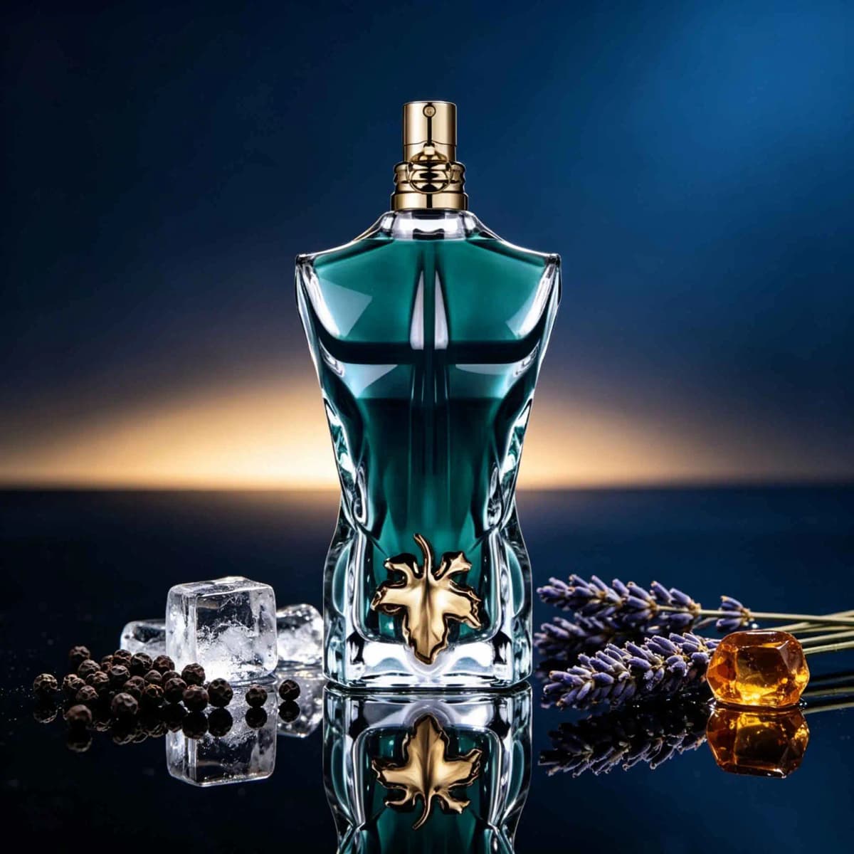 Jean Paul GaultierLe Beau Features Distinctive Sculptural Glass Bottle With Exquisite Gold Details. Versatile Long‑lasting Scent, It Is Decent And Stylish Luxury Gift For Men On Festivals.