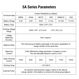 Active Equalizer Balancer 5A 3S 4S 5S 6S 7S 8S 14S 16S 17S 18S 19S 20S 21S Lifepo4/Lipo/LTO Battery Energy Capacitor