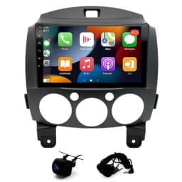 9in Android 13 Car Stereo Radio GPS Navigation Head Unit 2+32G for Mazda 2 2007-2013 Support Wireless Carplay Android Auto Car Screen with Bluetooth WiFi