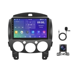 9in Android 13 Car Stereo Radio GPS Navigation Head Unit 2+32G for Mazda 2 2007-2013 Support Wireless Carplay Android Auto Car Screen with Bluetooth WiFi