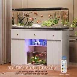 Garvee Aquarium Stand for 55–75/90 Gallon Tank,eavy Duty Fish Tank ,Aquarium Stand with Power Holds 2 Fish or Reptile Tanks For home decor