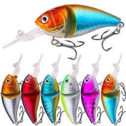 6pcs Crankbait Fishing Lures Hard Bait Swimbait Artificial Bait 8.5cm 14.3g
