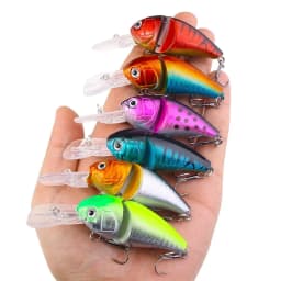 6pcs Crankbait Fishing Lures Hard Bait Swimbait Artificial Bait 8.5cm 14.3g