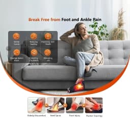 Red Light Therapy Foot Wrap with 660nm Red Light 850nm Near Infrared Light Ankle Brace Heating Therapy Device for Foot Care Muscle Recovery Sports Relaxation Portable Foot Massager Support for Plantar Comfort Joint Wellness Home Use for Men Women