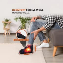 Red Light Therapy Foot Wrap with 660nm Red Light 850nm Near Infrared Light Ankle Brace Heating Therapy Device for Foot Care Muscle Recovery Sports Relaxation Portable Foot Massager Support for Plantar Comfort Joint Wellness Home Use for Men Women
