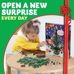 2026 Christmas Advent Calendar 24 Days Countdown Calendar with Christmas Tree 24 PCS Ornaments for Boys Girls & Kids Party Favors, Classroom Prizes Xmas Gift, Xmas Tree Countdown, Xmas Multi-Item Party Favor Packs