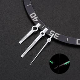 Silver Needles NH35 NH36 Watch Aiguille Hands C3 Super Lume Pointer Baton Style Datejust Hands Polished for Automatic Movement