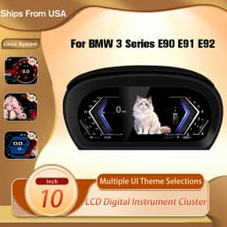 10 Inch LCD Digital Dashboard For BMW 3 Series E90 E91 E92 2005β2012 Instrument Cluster 1920Γ720 HD Virtual Cockpit Speedometer Support Digital Gauge Panel Replacement
