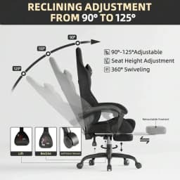 High Back Gaming Chair, Ergonomic Gamer Chair For Adult