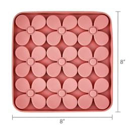 Silicone Shamrock Snuffle Mat, Rose, 8" x 8"