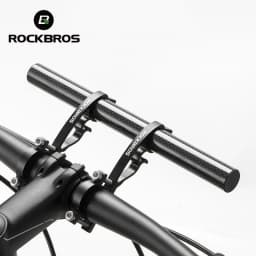 ROCKBROS Bicycle Handlebar Extended Carbon Fiber Bracket Headlight Mount Bar Computer Clip Double MTB Road 20-32cm Bike Handlebar Extender