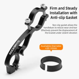 ROCKBROS Bicycle Handlebar Extended Carbon Fiber Bracket Headlight Mount Bar Computer Clip Double MTB Road 20-32cm Bike Handlebar Extender