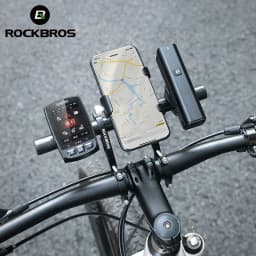 ROCKBROS Bicycle Handlebar Extended Carbon Fiber Bracket Headlight Mount Bar Computer Clip Double MTB Road 20-32cm Bike Handlebar Extender