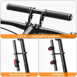 ROCKBROS Bicycle Handlebar Extended Carbon Fiber Bracket Headlight Mount Bar Computer Clip Double MTB Road 20-32cm Bike Handlebar Extender