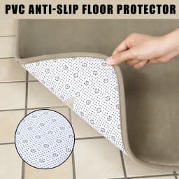 3-Piece Microfiber Bath Rug Set, Soft Non-Slip Washable Bathroom Mats for Shower Toilet Sink Wet Floor
