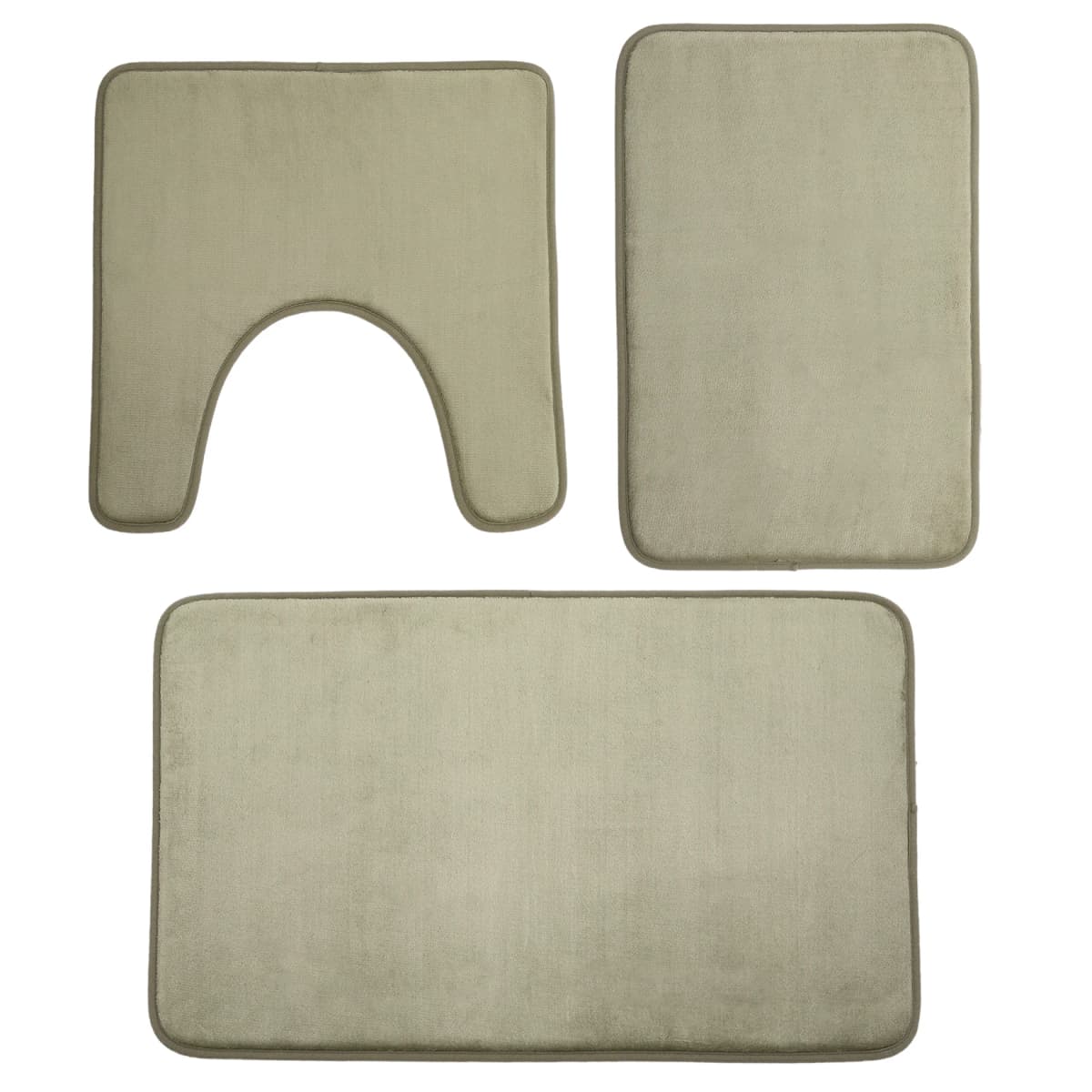 3-Piece Microfiber Bath Rug Set, Soft Non-Slip Washable Bathroom Mats for Shower Toilet Sink Wet Floor