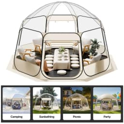 Pop Up Clear Bubble Sports Tent Weatherproof 10x9.2ft/11x10.2/12x11.1/15x13.8ft