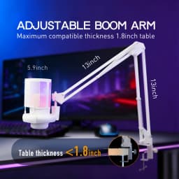Esports USB Gaming Microphone with Boom Arm Stand, Desktop Mic for Live Streaming Recording, PC Gaming Broadcast Equipment