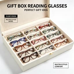 13 packs of men's and women's reading glasses, lightweight spring hinge readers, multi-style fashionable reading glasses for daily use in home office, random colors, recommended Christmas and Halloween gifts