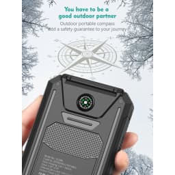 10000mAh Solar Charger Portable Power Bank USB-C Port Mobile Battery Pack for Phone,Solar power bank, portable power bank, external battery, strong light LDE light, suitable for all smartphones,Suitable for outdoor camping and hiking