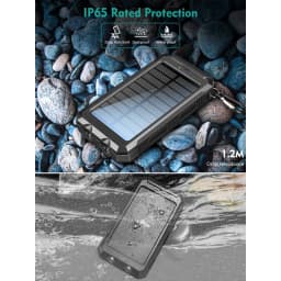10000mAh Solar Charger Portable Power Bank USB-C Port Mobile Battery Pack for Phone,Solar power bank, portable power bank, external battery, strong light LDE light, suitable for all smartphones,Suitable for outdoor camping and hiking