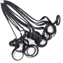 French Curl Crochet Braids 14 Inch 22 Inch Goddess Box Braids Crochet Hair For Women 9 Packs Pre Looped Crochet Box Braid with Curly Ends Black Synthetic French Curly Braiding Hair Extensions 12 Strands/Pack