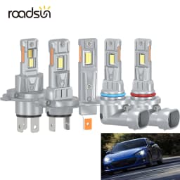 2PCS Car LED Bulbs H1 H7 H11 High/ Low Beam H4 9005/HB3 9006/HB4 9012 Headlight Bulbs 30000LM 6000K White 1:1 Mini Size Fog Light Bulbs 70000hrs Lifespan Plug& Play DC12V Cars
