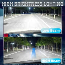 2PCS Car LED Bulbs H1 H7 H11 High/ Low Beam H4 9005/HB3 9006/HB4 9012 Headlight Bulbs 30000LM 6000K White 1:1 Mini Size Fog Light Bulbs 70000hrs Lifespan Plug& Play DC12V Cars