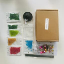 Mini Desktop Christmas Tree DIY Beaded Christmas Tree Kit Bead Holiday Craft DIY Set Christmas Halloween Ornaments Xmas Decor