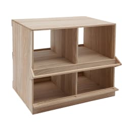 4-Piece Wooden Chicken Egg-Laying Nesting Boxes - In Natural Wood Color Chicken Nesting Box, 4 Compartment Wooden Nesting Boxes for Chickens with Perches, Floor Mount Chicken Nesting Boxes for Homes Farms Chicken Houses Backyards Courtyards