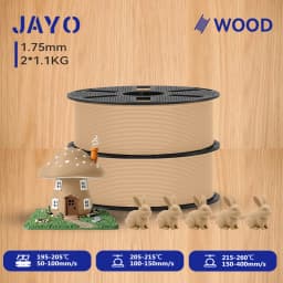 JAYO 2*1.1KG Wood PLA 3D Filament 1.75mm 1.1KG/Roll PLA Wood Texture 3D Printer Filament 10-15% Wood Fiber 3D Printing Materials