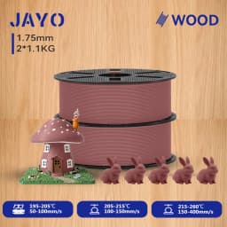 JAYO 2*1.1KG Wood PLA 3D Filament 1.75mm 1.1KG/Roll PLA Wood Texture 3D Printer Filament 10-15% Wood Fiber 3D Printing Materials
