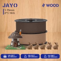 JAYO 2*1.1KG Wood PLA 3D Filament 1.75mm 1.1KG/Roll PLA Wood Texture 3D Printer Filament 10-15% Wood Fiber 3D Printing Materials