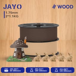 JAYO 2*1.1KG Wood PLA 3D Filament 1.75mm 1.1KG/Roll PLA Wood Texture 3D Printer Filament 10-15% Wood Fiber 3D Printing Materials