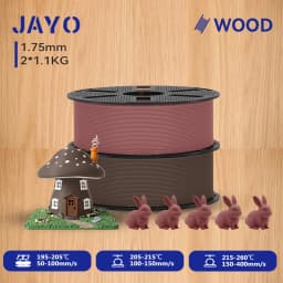 JAYO 2*1.1KG Wood PLA 3D Filament 1.75mm 1.1KG/Roll PLA Wood Texture 3D Printer Filament 10-15% Wood Fiber 3D Printing Materials