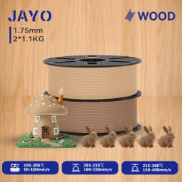 JAYO 2*1.1KG Wood PLA 3D Filament 1.75mm 1.1KG/Roll PLA Wood Texture 3D Printer Filament 10-15% Wood Fiber 3D Printing Materials