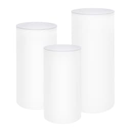 Pedestal Display Stand, PVC Cylinder Pedestal Stand, Free Standing 3pcs Pedestal Stand, for Weddings, Stores, Birthdays, Baby Showers