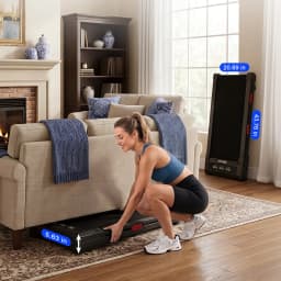 3.0HP Raceable Walking Pad Under Desk Treadmill with 9% Incline Adjustable Speed 1-6KM/H LCD Screen Display 136KG Load For Home