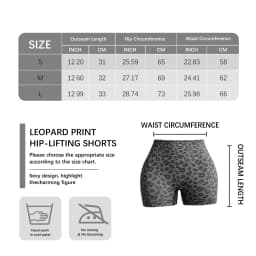Leopard Print High‑Waist Biker Shorts Soft Quick‑Dry Tummy Control Butt Lifting Sports Shorts For Daily Workout