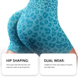 Leopard Print High‑Waist Biker Shorts Soft Quick‑Dry Tummy Control Butt Lifting Sports Shorts For Daily Workout